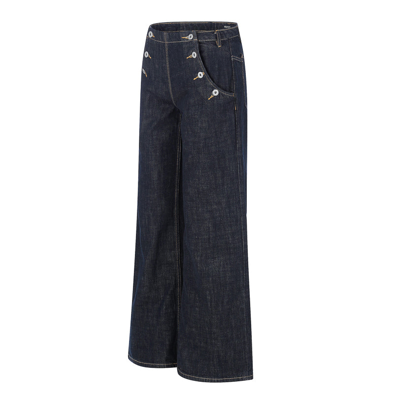 Button Detail Denim