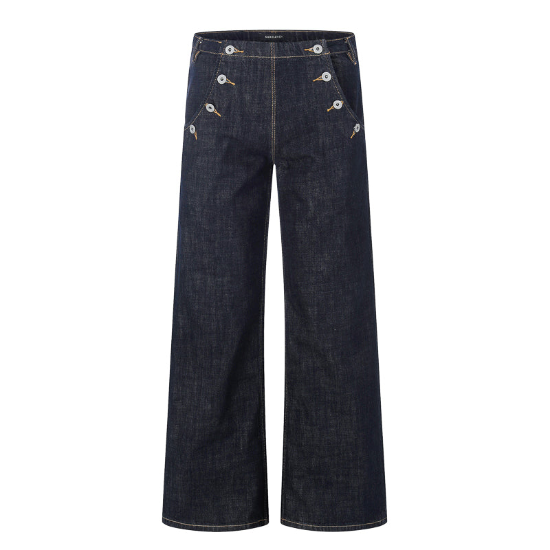 Button Detail Denim