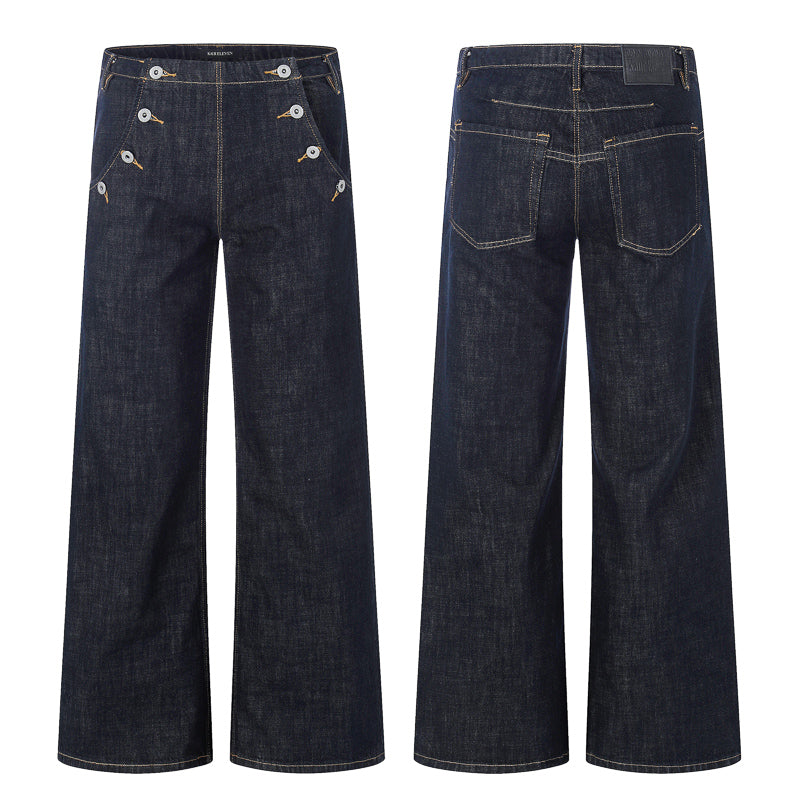 Button Detail Denim