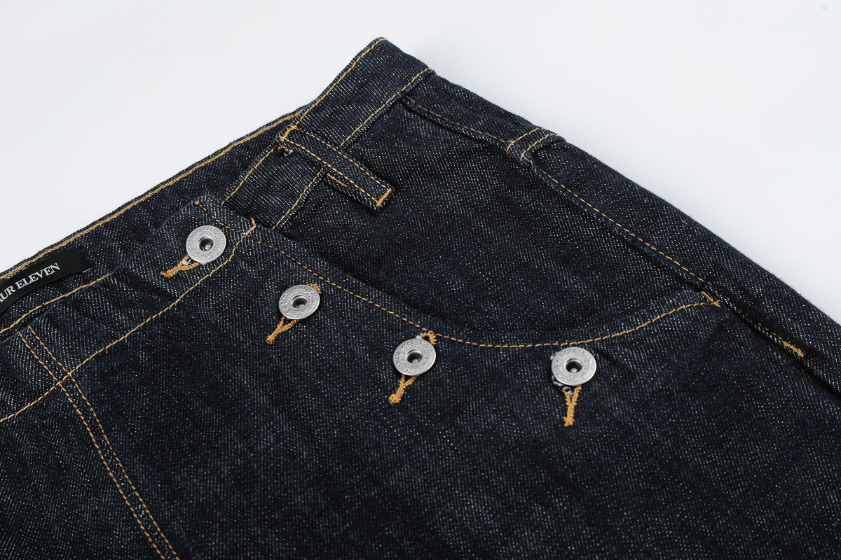 Button Detail Denim