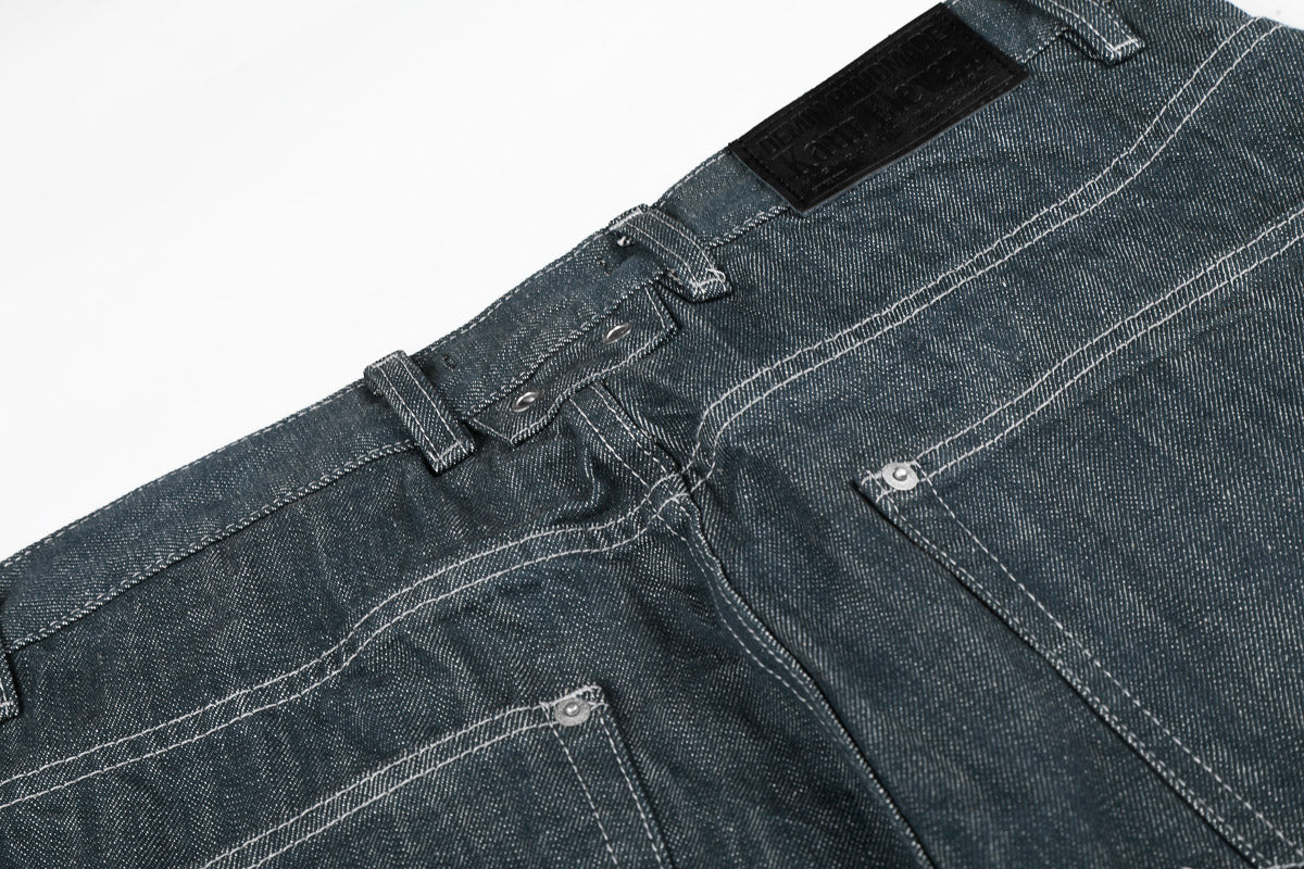 Button Jeans | Straight Wide