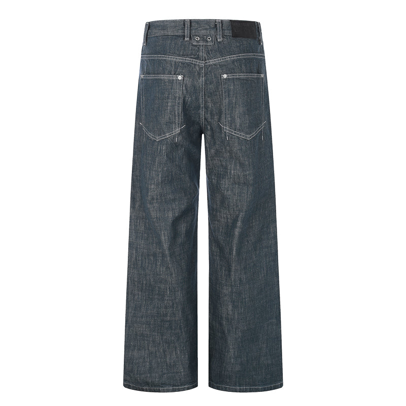 Button Jeans | Straight Wide