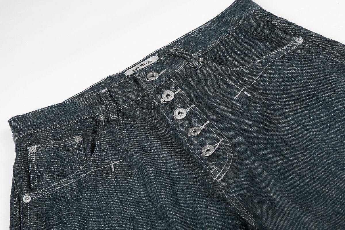 Button Jeans | Straight Wide