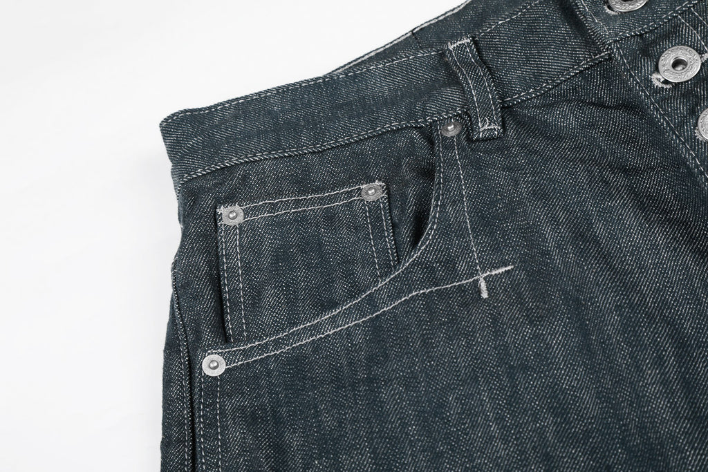 Button Jeans | Straight Wide