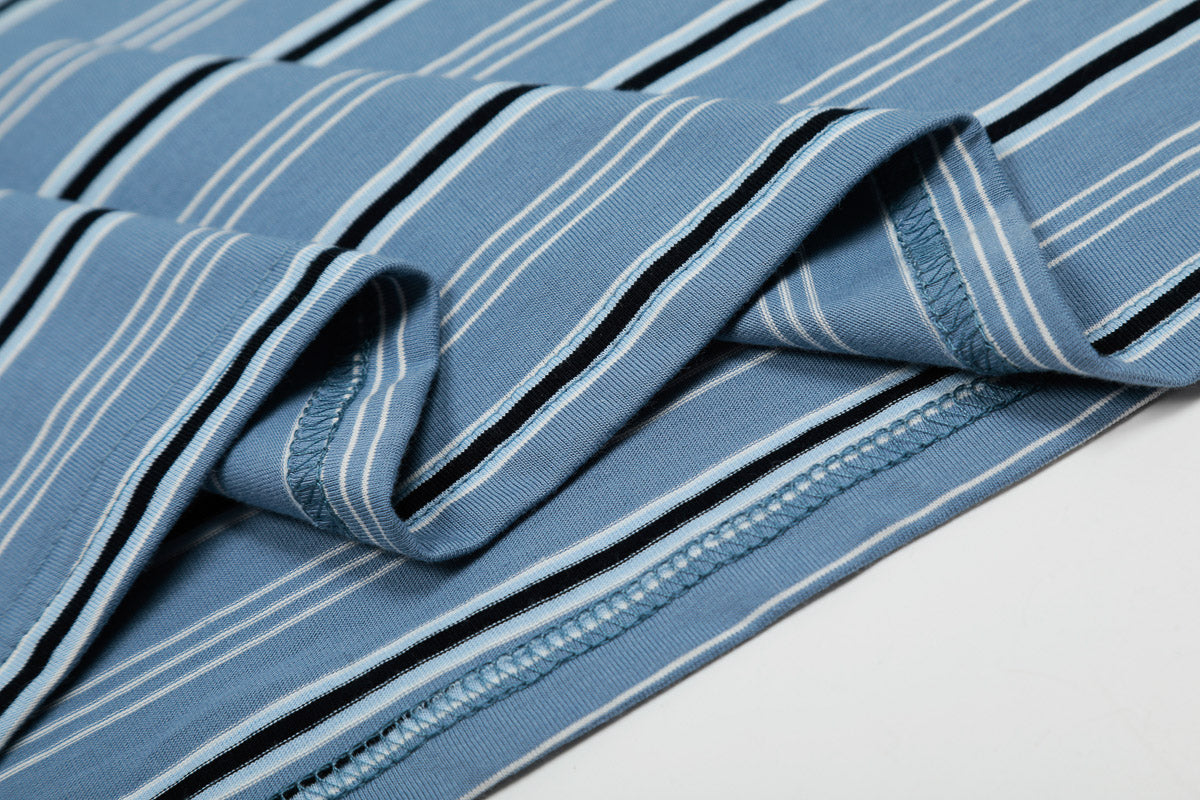 Blue Striped Polo