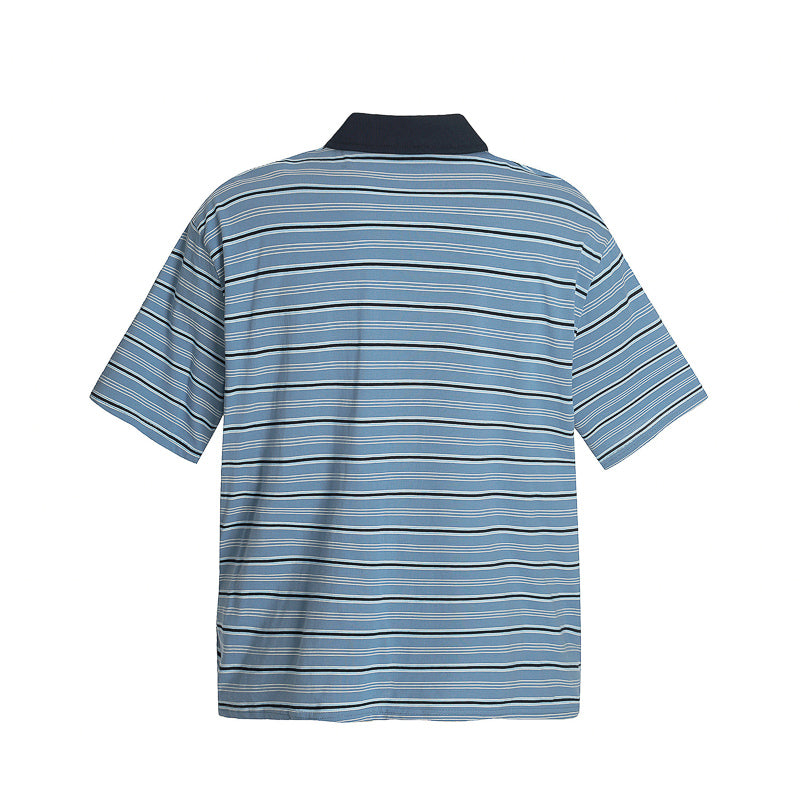 Blue Striped Polo