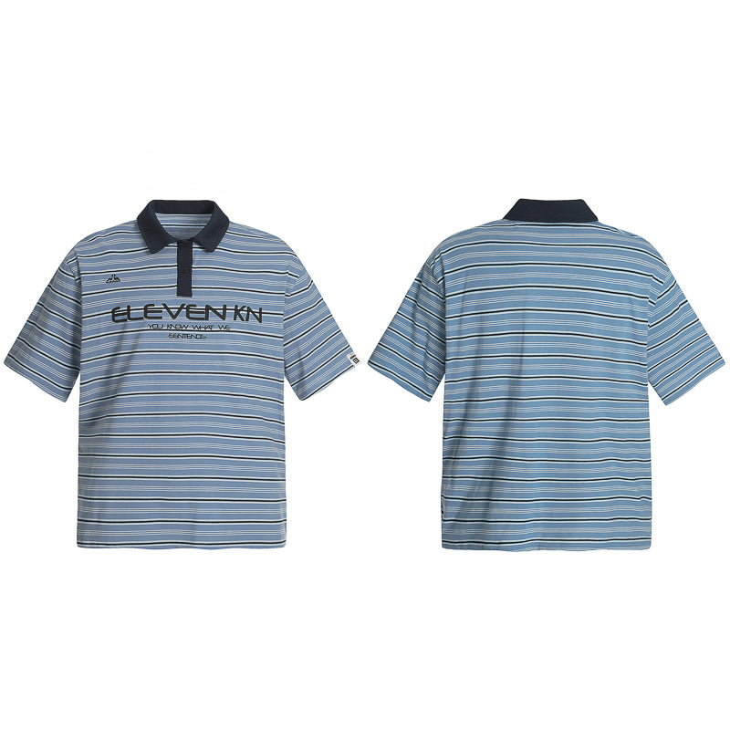 Blue Striped Polo