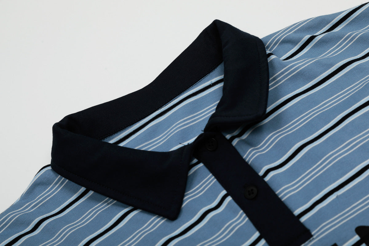 Blue Striped Polo