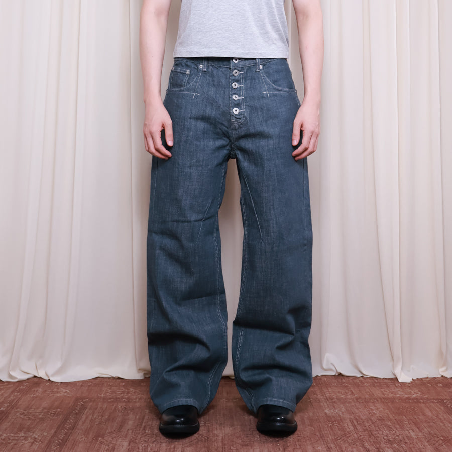 Button Jeans | Straight Wide