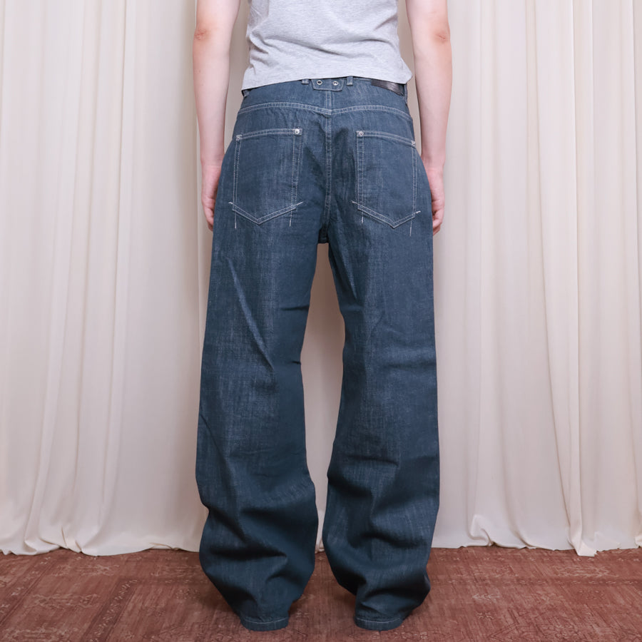 Button Jeans | Straight Wide
