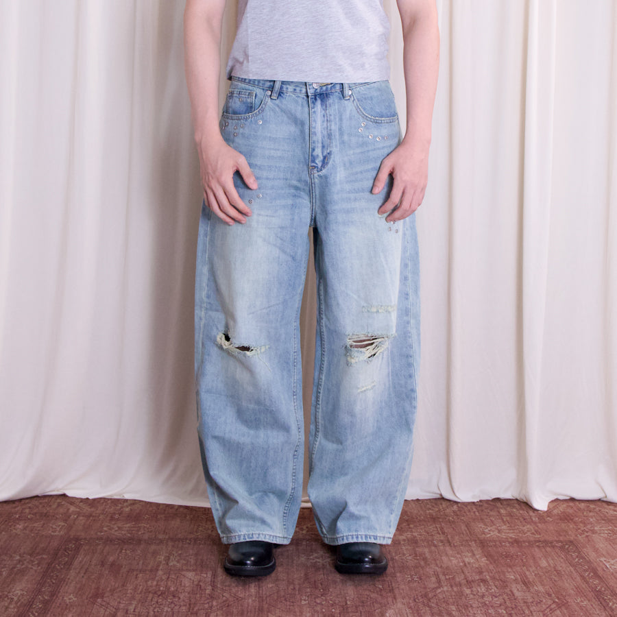 Distressed Jeans｜Straight-Wide