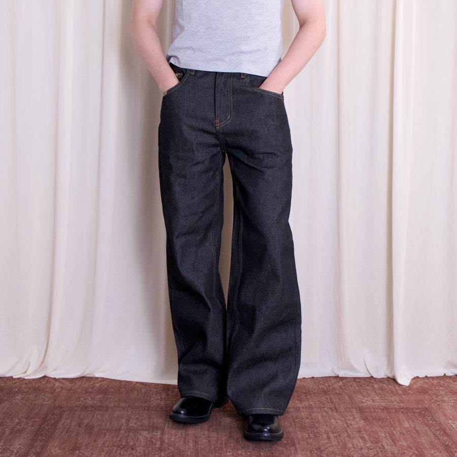 Raw Denim Jeans | Straight-Wide